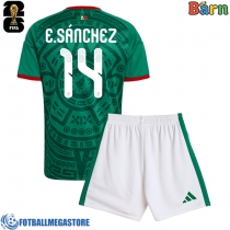 Fotballdrakt Barn Mexico Erick Sanchez #14 Hjemmedraktsett VM 2026 Kortermet (+ Korte bukser)